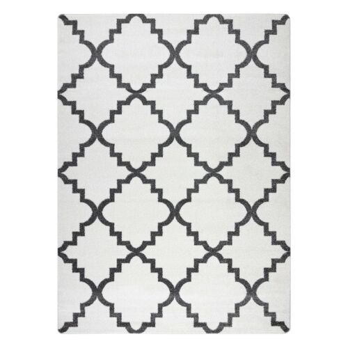 Hakano Esmesa Maroko Cream Rug 140x190 with Moroccan Trellis Pattern