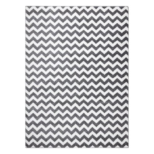 Covor Hakano Esmesa Zigzak gri, 80x150 cm, model geometric