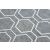 Close-up of the gray hexagon pattern on the Hakano WINK HEXAGON rug