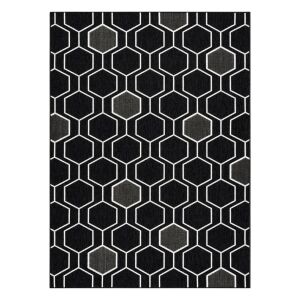 Tepih Hakano Wink Hexagon crni, 120x170 cm, geometrijski uzorak - Uređenje interijera