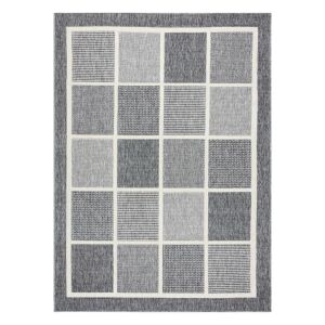Hakano Wink Squares grey rug, 160x230 cm, geometric pattern - Interior design