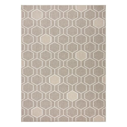 Hakano WINK HEXAGON beiger Teppich, 120x170 cm, geometrisches Muster