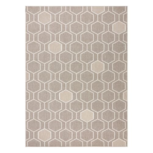 Carpet WINK HEXAGON colour beige 160x230 Hakano