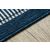 Hakano Wink Lines blue striped rug edge detail