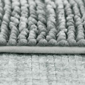 Detaljan prikaz teksture sivog kupaonskog tepiha RESTILO Bati - Kupaonski namještaj