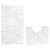 AmeliaHome Bati white bathroom rug set isolated
