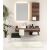 Bathroom mat BATI colour white pattern modern 50x80+40x50 ameliahome 131407500