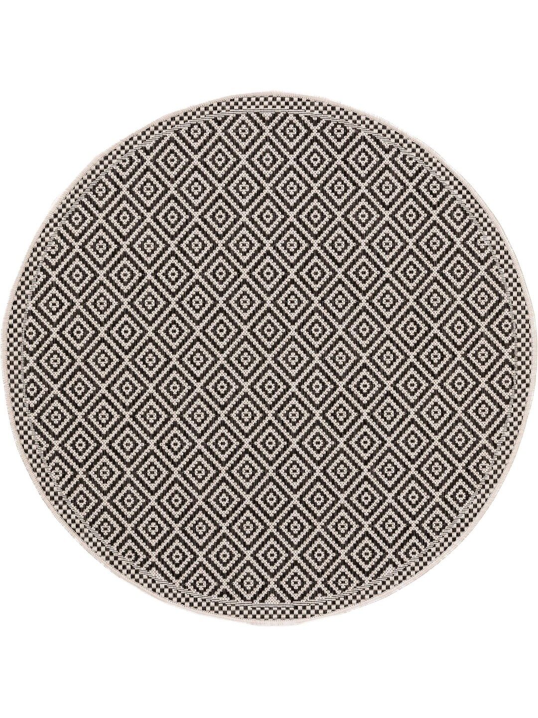 Szőnyeg kerek CLEO 7 fehér boho r120