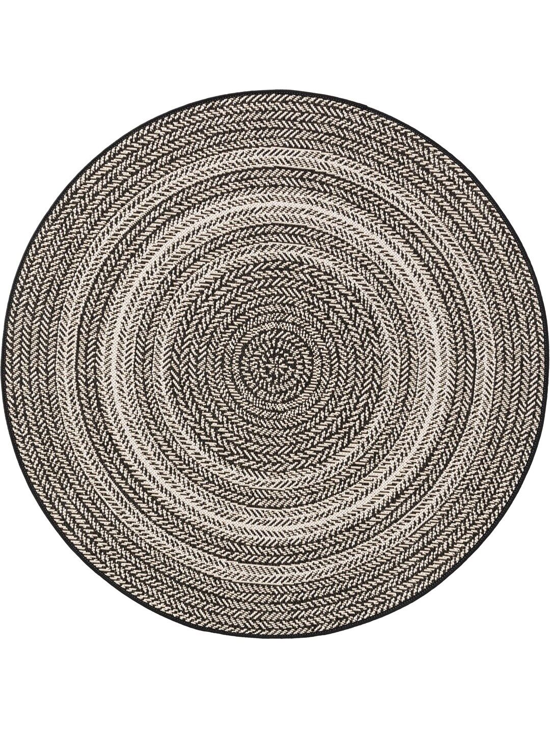 Szőnyeg kerek METRO 10 fekete modern r120