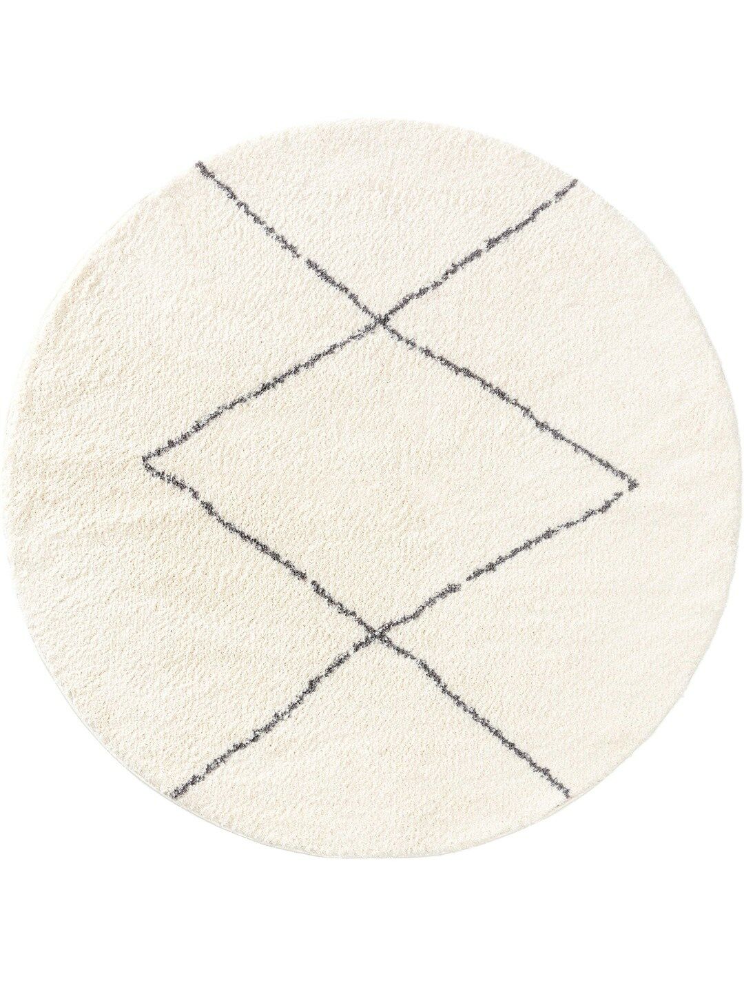 Szőnyeg kerek BENNO 2 krémű skandináv r120