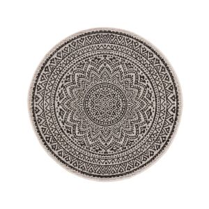 Benuta Cleo 4 round white boho rug, top view - Decoration