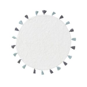 Benuta Malu round blue kids rug, R80 size, top view - Home & Garden