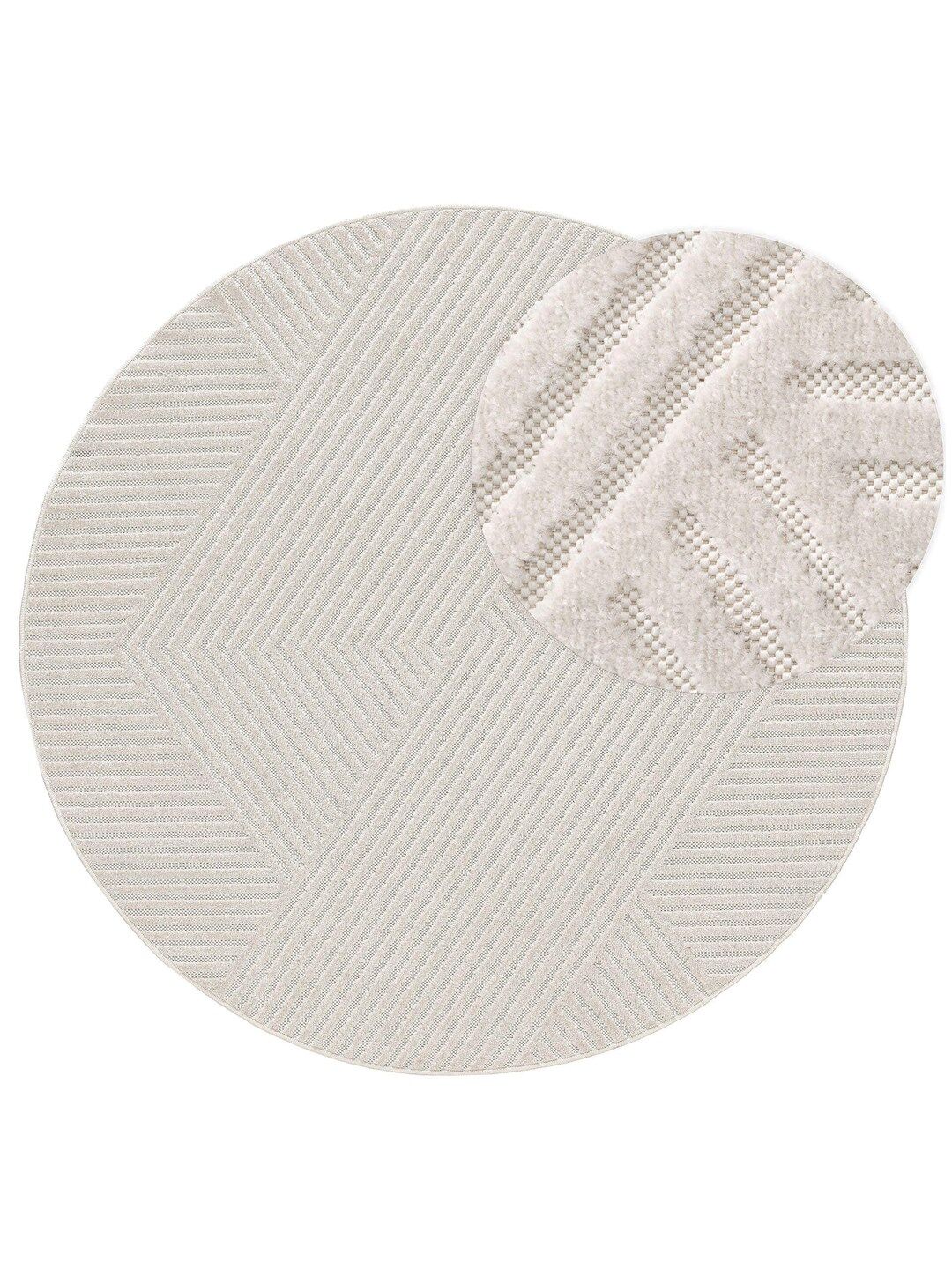 Szőnyeg kerek MARS 2 krémű boho glamour r160
