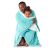 Father and daughter wrapped in AmeliaHome SHLEEPY turquoise blanket