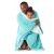 Father and daughter wrapped in a turquoise SHLEEPY blanket