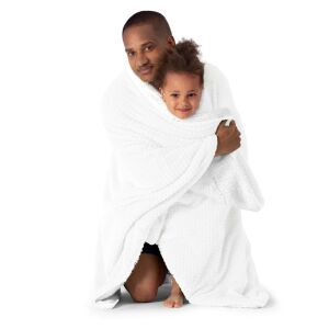 Баща и дъщеря, увити в бяло одеяло AmeliaHome Shleepy - Паплан и Pléd