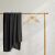 DecoKing Henry black embossed blanket hanging on a rack