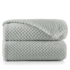 Gefaltete DecoKing HENRY graue geprägte Decke 220x240 cm, moderner Stil - Bettwäsche