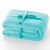 DecoKing HENRY turquoise embossed throw blanket with ribbon, modern design