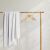 DecoKing HENRY white embossed blanket 150x200 cm hanging on a rack