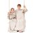 Lazykids cream blanket with sleeves for kids on a swing