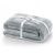 Folded DecoKing MIC grey microfiber blanket tied with a white ribbon