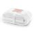 DecoKing MIC white microfiber blanket 160x210 cm, folded