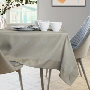 AmeliaHome Empire cappuccino tablecloth on dining table - Interior design