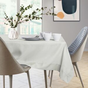 AmeliaHome Empire cream tablecloth on dining table - Interior design