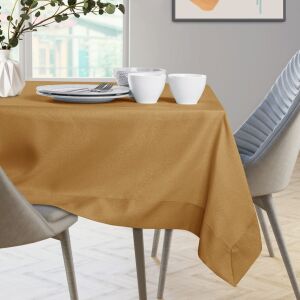 AmeliaHome Empire gold tablecloth on dining table - Interior design