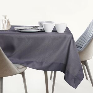 AmeliaHome Empire purple tablecloth on dining table with white background - Interior design