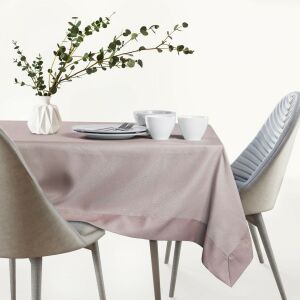 AmeliaHome Empire puderrosa Tischdecke auf Esstisch - Partyzubehör