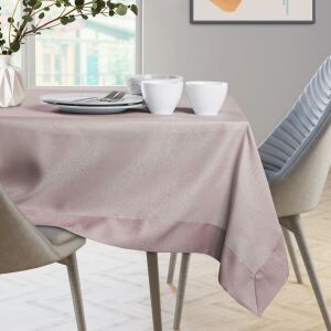 AmeliaHome Empire powder pink tablecloth on dining table - Interior design