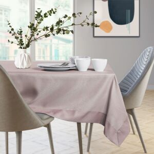 AmeliaHome Empire powder pink tablecloth on dining table setting - Interior design