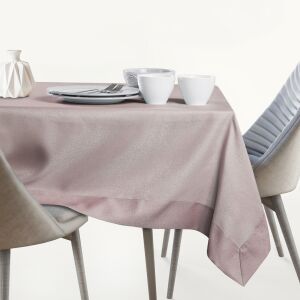 AmeliaHome Empire powder pink tablecloth on table setting - Interior design