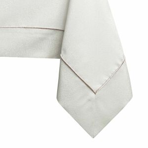 Close-up of AmeliaHome Empire cream tablecloth corner detail - Tablecloth