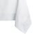 Close-up of AmeliaHome Empire white tablecloth corner detail
