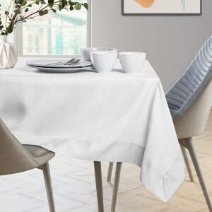 AmeliaHome Empire white tablecloth on dining table - Interior design
