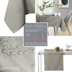 AmeliaHome Empire cappuccino asztalterítő kollázs, foltálló és vízálló anyag - AmeliaHome