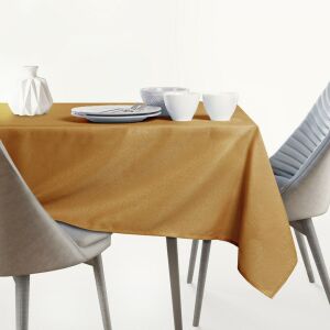 AmeliaHome Empire Gold Tischdecke auf einem gedeckten Tisch, klassisches Design. - Innenarchitektur