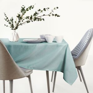 AmeliaHome Empire mint green tablecloth on a set table - Interior design