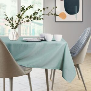 AmeliaHome Empire mint green tablecloth on dining table - Interior design