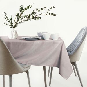 AmeliaHome Empire powder pink tablecloth on dining table - Interior design