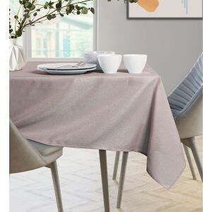 AmeliaHome Empire powder pink tablecloth on dining table. - Tablecloth