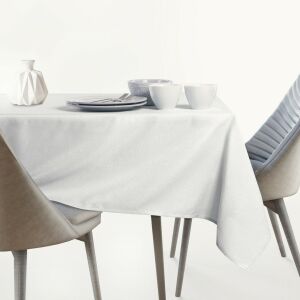 AmeliaHome Empire white tablecloth on dining table - Tablecloth