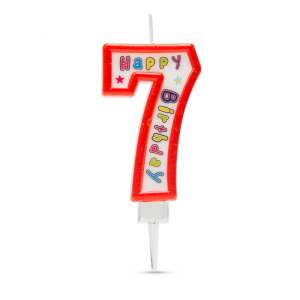 Number 7 birthday candle - Birthday Candle & Cake Topper