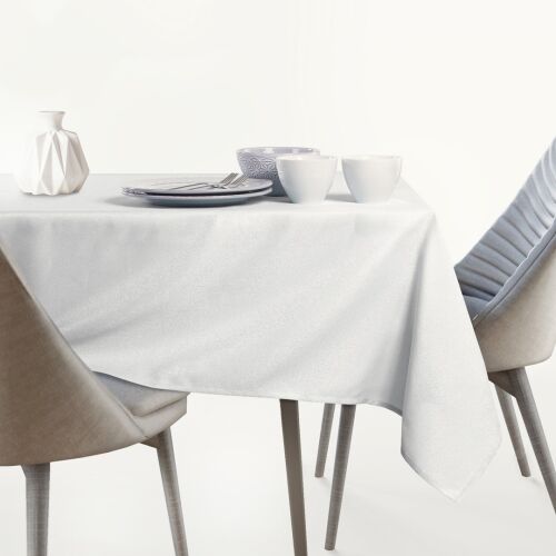 AmeliaHome Empire white tablecloth on dining table