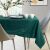 AmeliaHome Gaia glass green embossed tablecloth on dining table
