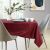 AmeliaHome Gaia burgundy embossed tablecloth on dining table