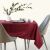 AmeliaHome Gaia claret embossed tablecloth on dining table with tableware